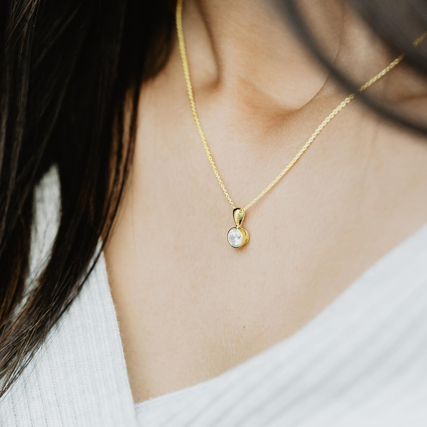 Jenosy Gold Halskette Frauen - 14K Vergoldet Mit Anhänger | 50-55 Cm