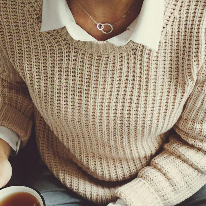 Kette Verbundene Ringe - Silber 925 - Zirkonia