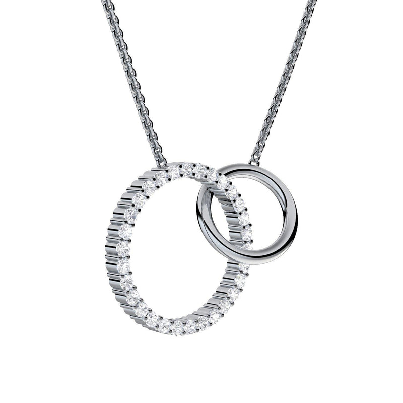 Kette Ringe Silber Zirkonia