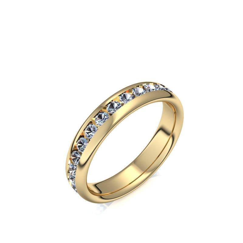 Memory Ring Gelbgold Blautopas