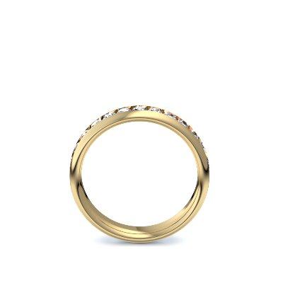 Memory Ring Gelbgold Blautopas