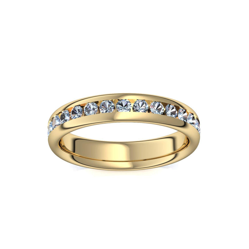 Memory Ring Gelbgold Blautopas