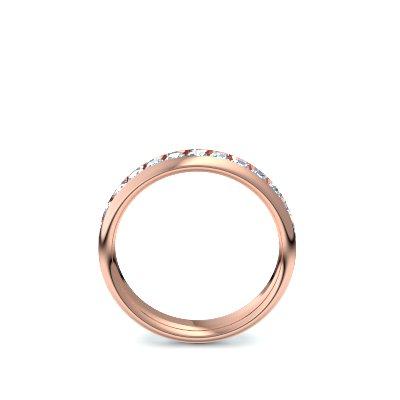 Memory Ring Rosegold Aquamarin