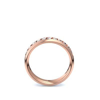 Memory Ring Rosegold Blautopas