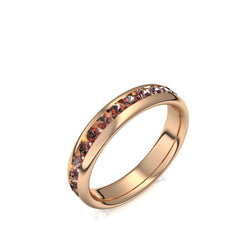 Memory Ring Rosegold Granat