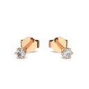 Ohrstecker Damen Klein Rosegold Bergkristall