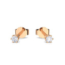Ohrstecker Damen Klein Rosegold Brillant