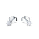 Ohrstecker Damen Klein Weissgold Zirkonia