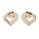 Ohrstecker Herz Rosegoldvergoldet Zirkonia
