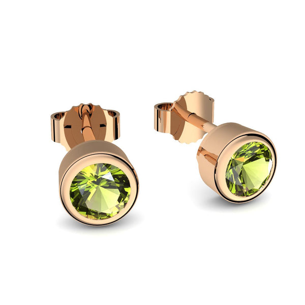 Ohrstecker Rosegoldvergoldet Peridot