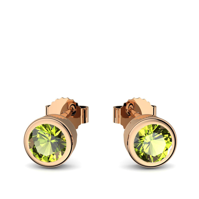 Ohrstecker Rosegoldvergoldet Peridot