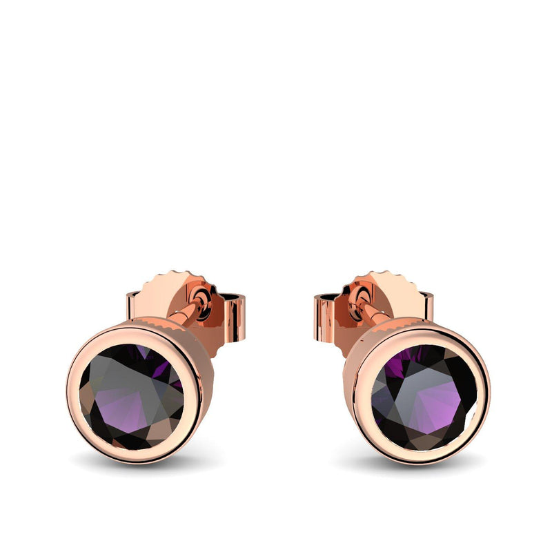 Ohrstecker Rotgoldvergoldet Amethyst