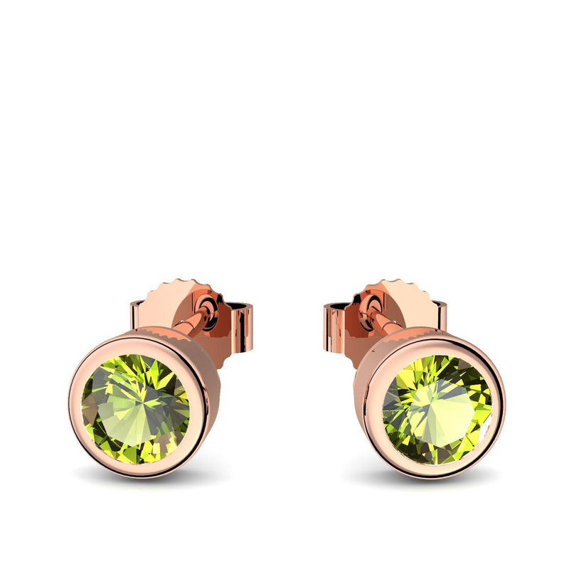 Ohrstecker Rotgoldvergoldet Peridot