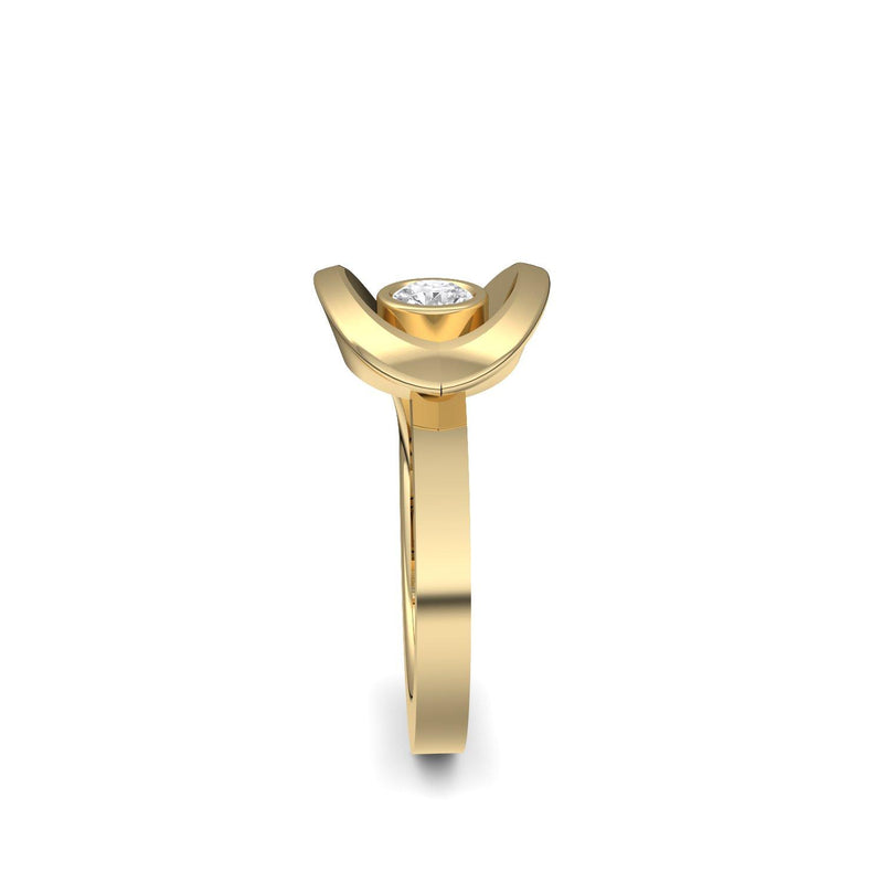 Ring Ausgefallen Gelbgold Brillant