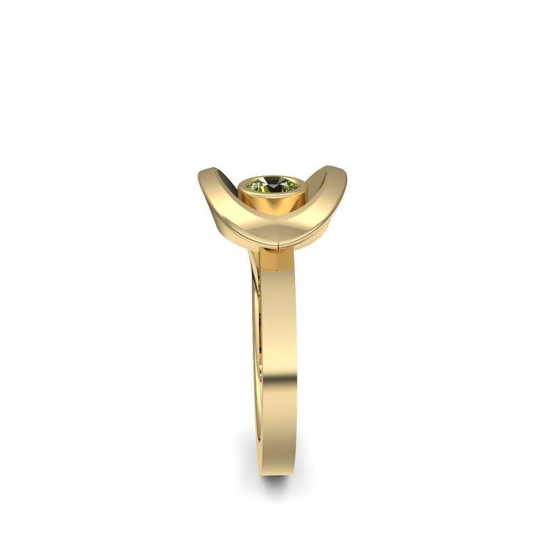 Ring Ausgefallen Gelbgold Peridot