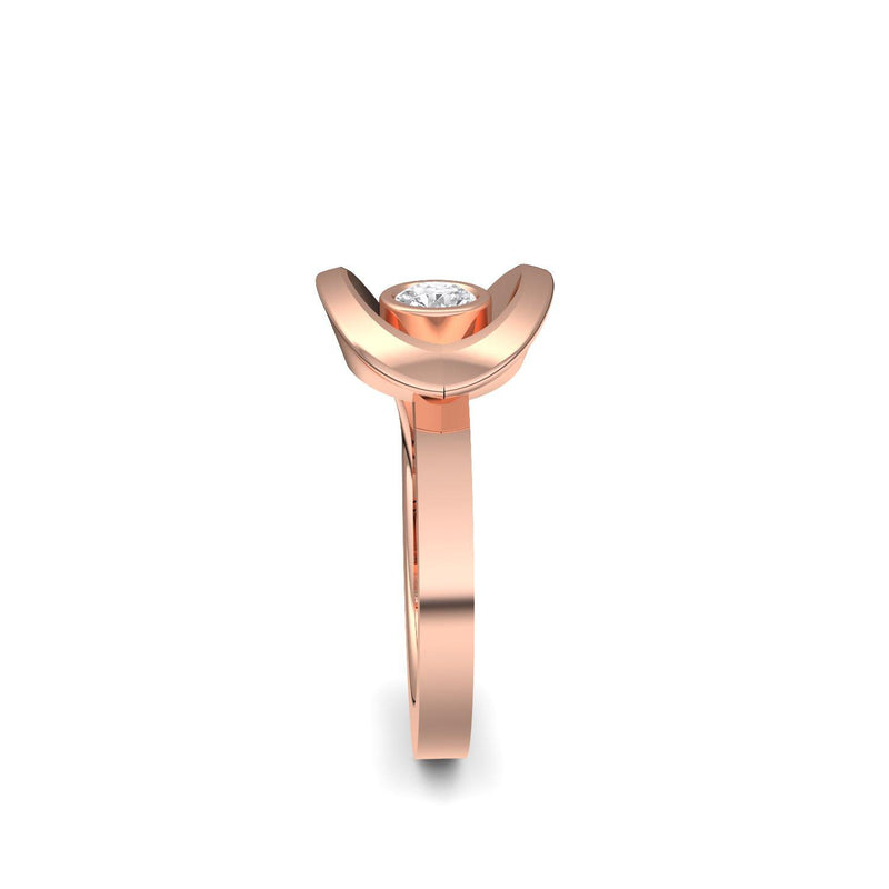 Ring Ausgefallen Rosegold Brillant