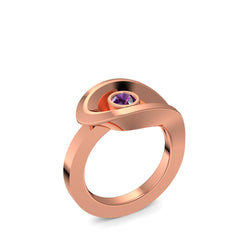 Ring Ausgefallen Rotgold Amethyst