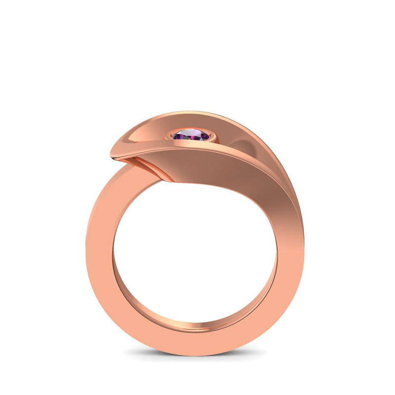 Ring Ausgefallen Rotgold Amethyst