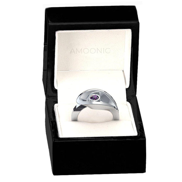 Ring Ausgefallen Silber Amethyst