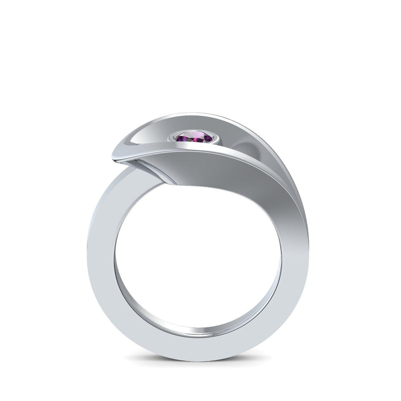 Ring Ausgefallen Silber Amethyst