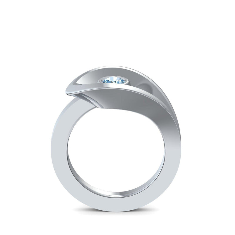 Ring Ausgefallen Silber Aquamarin