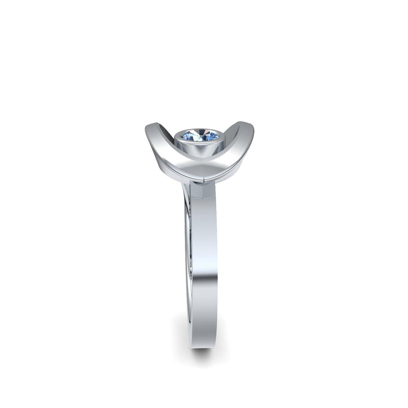 Ring Ausgefallen Silber Blautopas