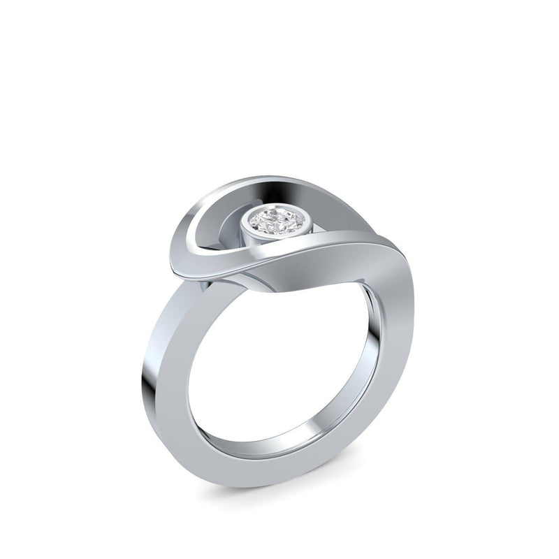 Ring Ausgefallen Silber Brillant