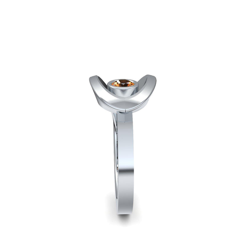 Ring Ausgefallen Silber Citrin