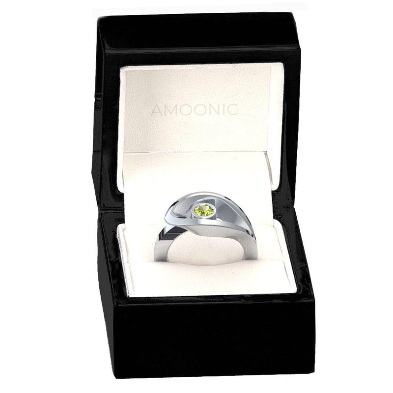 Ring Ausgefallen Silber Peridot