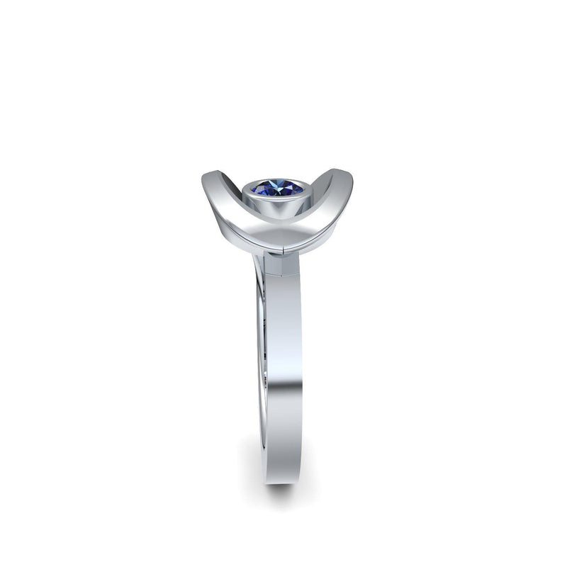 Ring Ausgefallen Silber Saphir