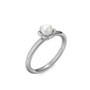 Ring Bluete Platin Akoyaperleweiss