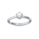 Ring Bluete Silber Akoyaperleweiss