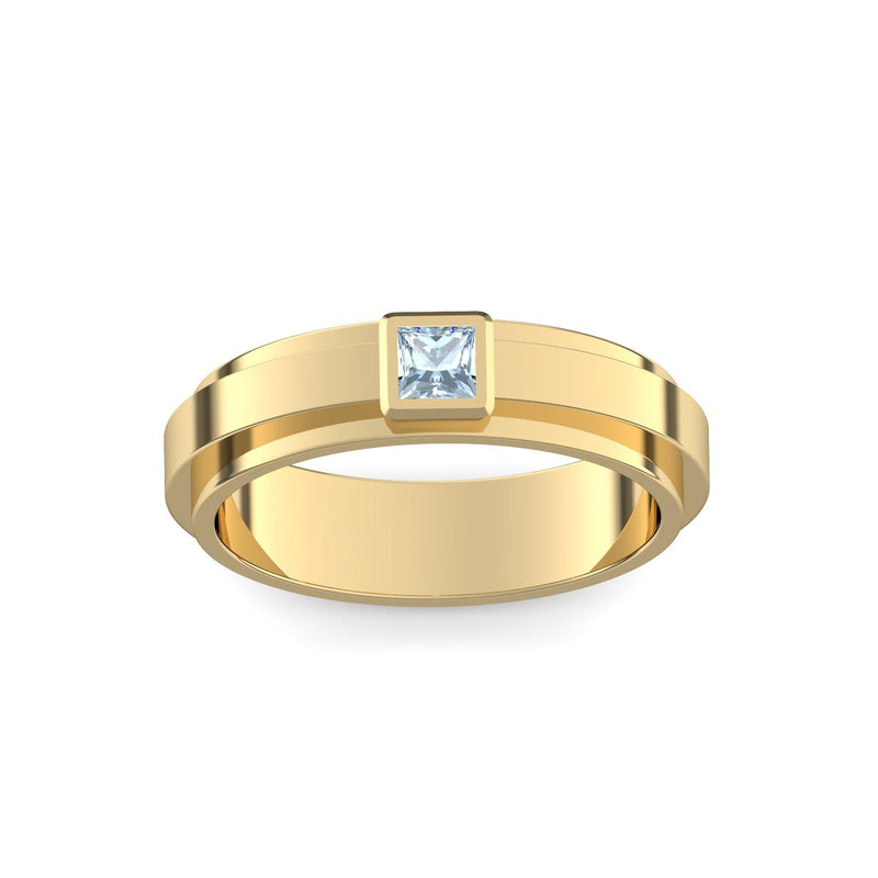 Ring Breit Gelbgold Aquamarin