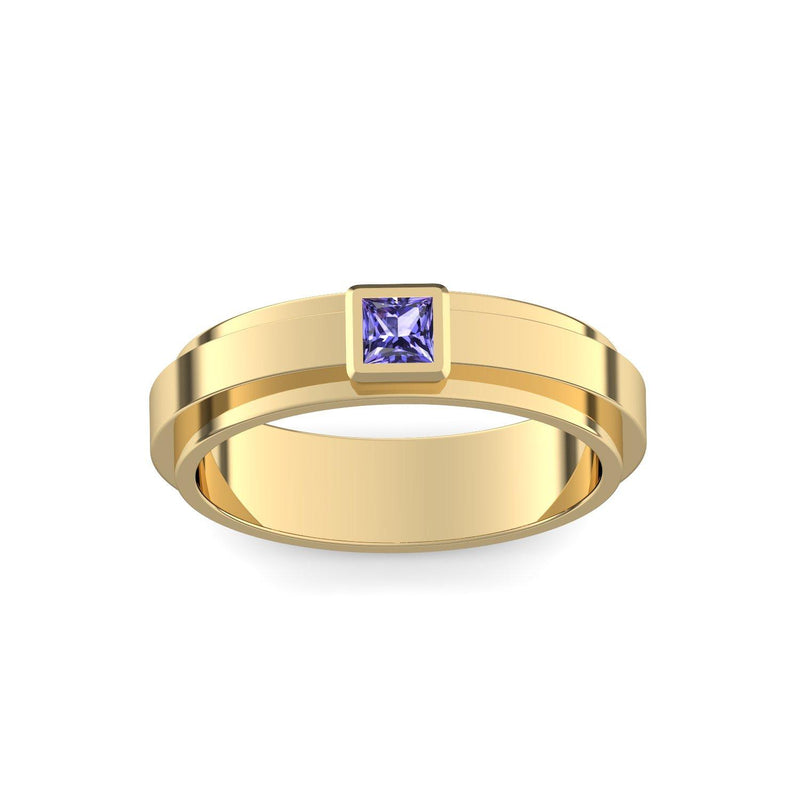 Ring Breit Gelbgold Tansanit