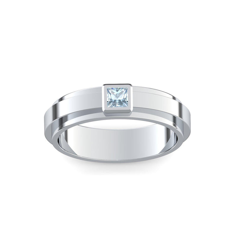 Ring Breit Silber Aquamarin