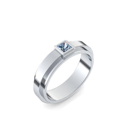 Ring Breit Silber Blautopas