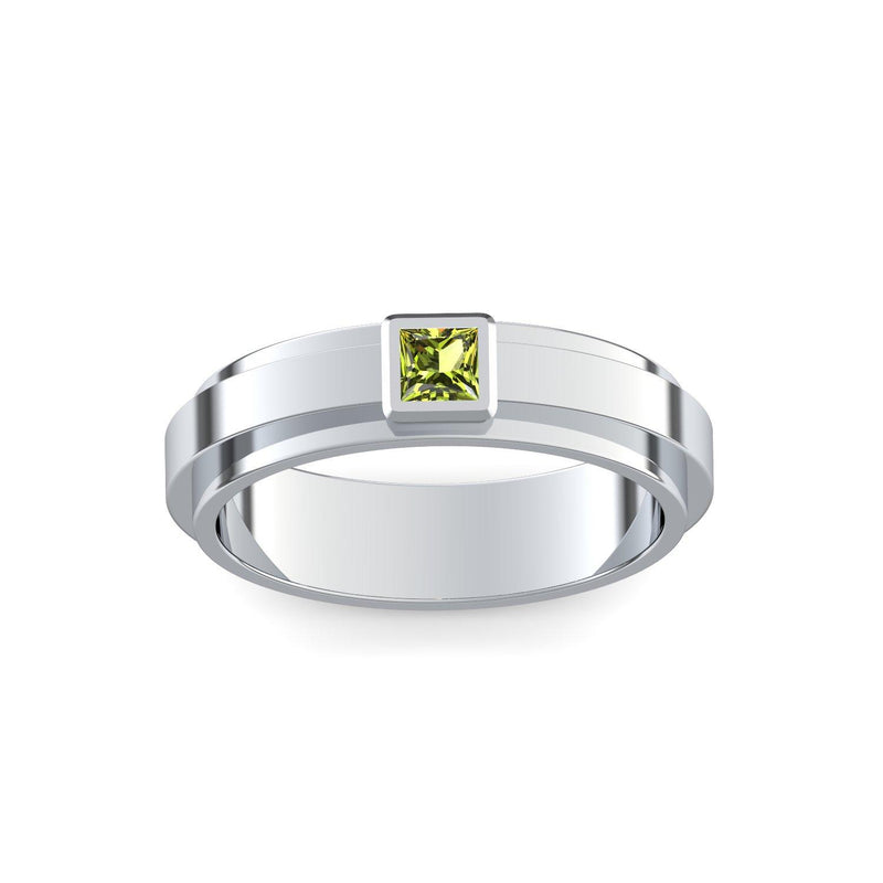 Ring Breit Silber Peridot