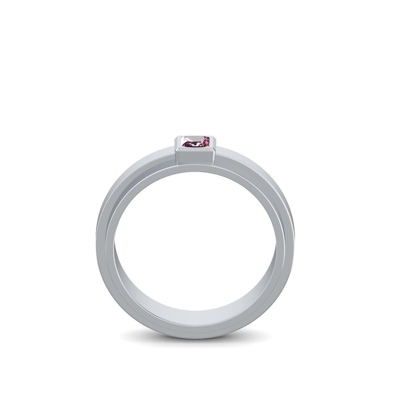 Ring Breit Silber Turmalinpink