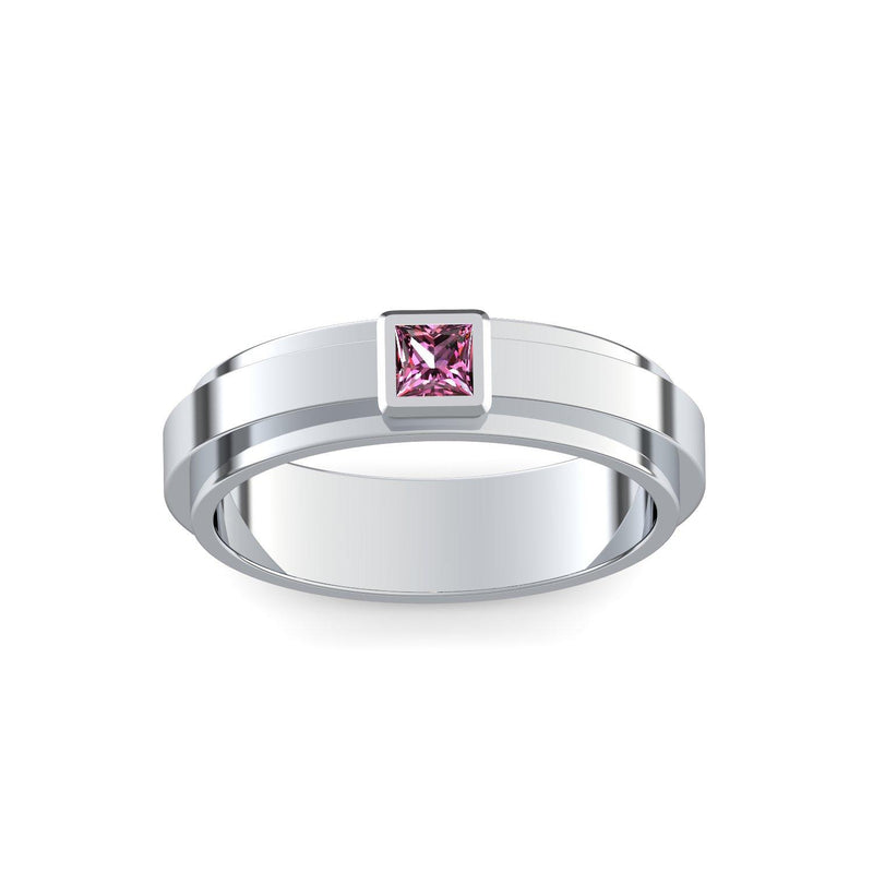 Ring Breit Silber Turmalinpink