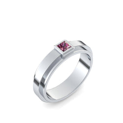 Ring Breit Weissgold Turmalinpink