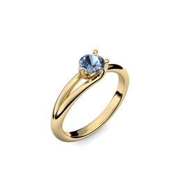 Ring Damen Gelbgold Blautopas