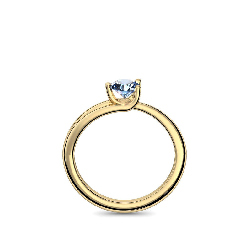 Ring Damen Gelbgold Blautopas