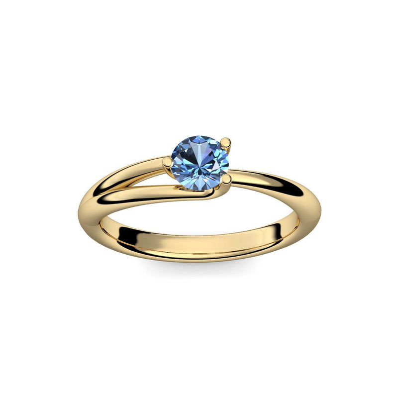 Ring Damen Gelbgold Blautopas