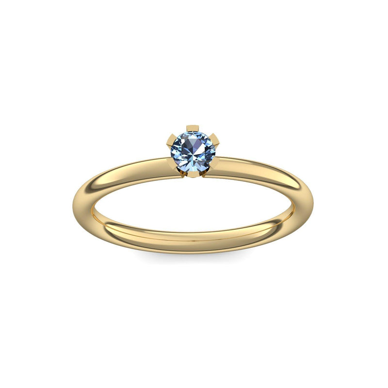 Ring Damen Gelbgold Blautopas