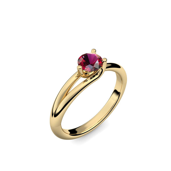 Ring Damen Gelbgold Rubin