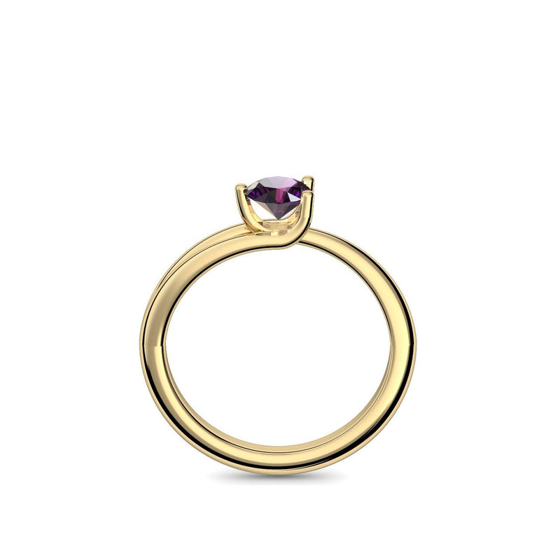 Ring Damen Gelbgoldvergoldet Amethyst