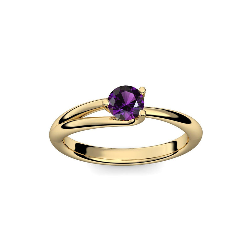 Ring Damen Gelbgoldvergoldet Amethyst