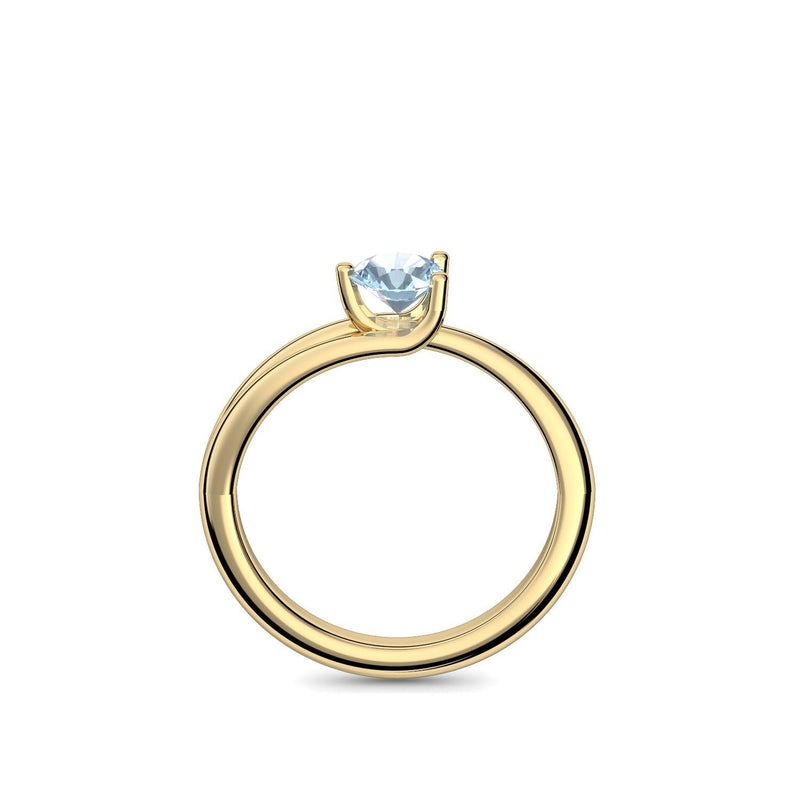 Ring Damen Gelbgoldvergoldet Aquamarin