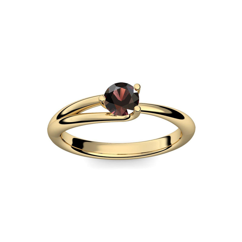 Ring Damen Gelbgoldvergoldet Granat