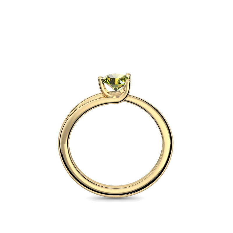 Ring Damen Gelbgoldvergoldet Peridot